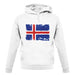 Iceland Grunge Style Flag unisex hoodie