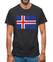 Iceland Grunge Style Flag Mens T-Shirt