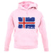 Iceland Grunge Style Flag unisex hoodie