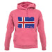 Iceland Grunge Style Flag unisex hoodie