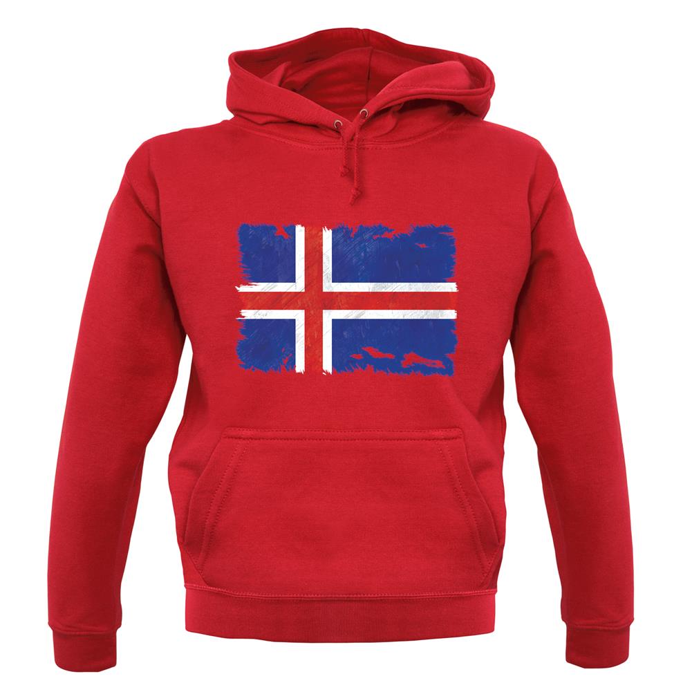 Iceland Grunge Style Flag unisex hoodie