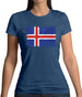 Iceland Grunge Style Flag Womens T-Shirt