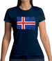 Iceland Grunge Style Flag Womens T-Shirt