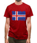 Iceland Grunge Style Flag Mens T-Shirt