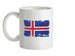 Iceland Grunge Style Flag Ceramic Mug