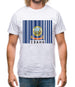 Idaho Barcode Style Flag Mens T-Shirt