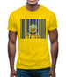 Idaho Barcode Style Flag Mens T-Shirt