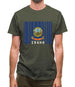 Idaho Barcode Style Flag Mens T-Shirt