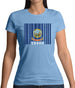 Idaho Barcode Style Flag Womens T-Shirt