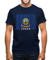 Idaho Barcode Style Flag Mens T-Shirt