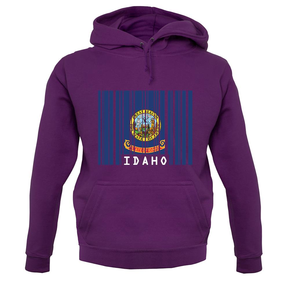 Idaho Barcode Style Flag unisex hoodie