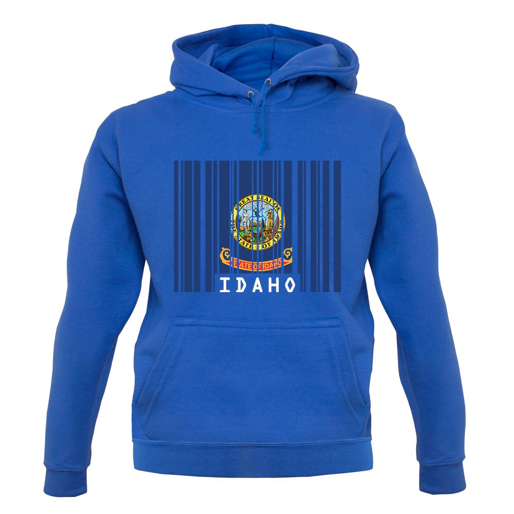 Idaho Barcode Style Flag unisex hoodie
