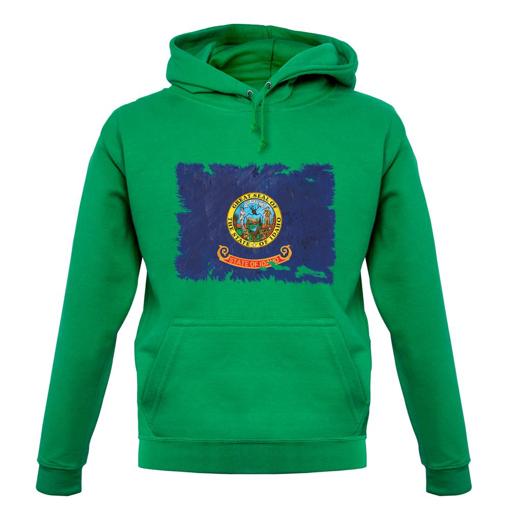 Idaho Grunge Style Flag unisex hoodie