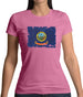 Idaho Grunge Style Flag Womens T-Shirt