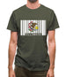 Illinois Barcode Style Flag Mens T-Shirt