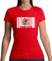 Illinois Barcode Style Flag Womens T-Shirt