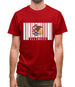 Illinois Barcode Style Flag Mens T-Shirt