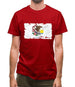Illinois Grunge Style Flag Mens T-Shirt