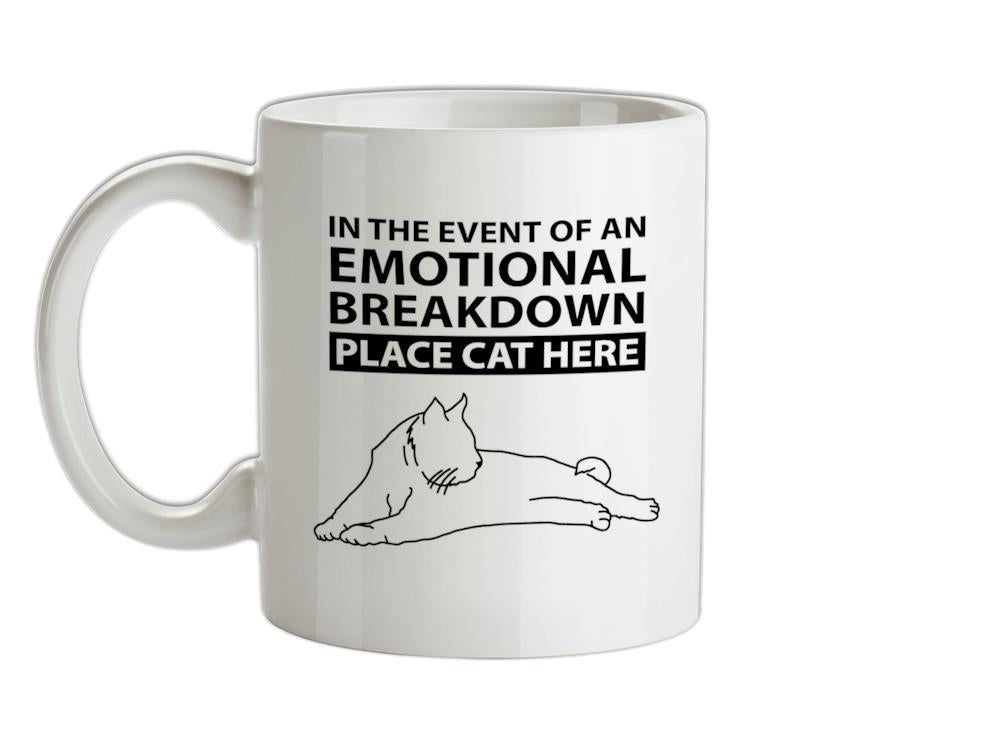 Emotional Breadown Place Cat Here Ceramic Mug