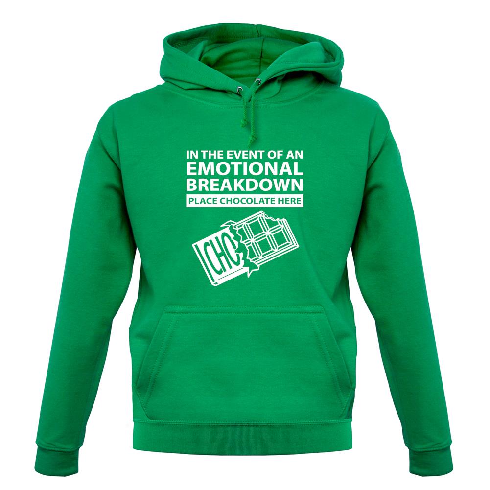 Emotional Breadown Place Chocolate Here unisex hoodie