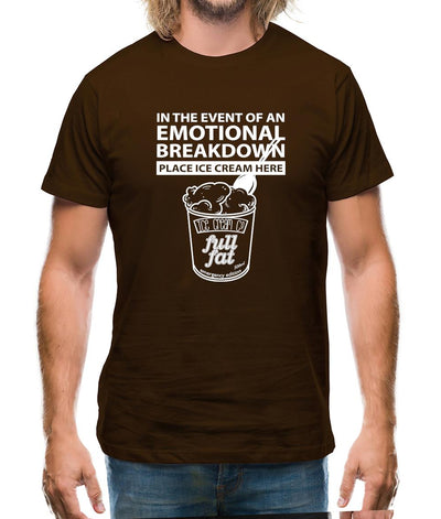 Emotional Breadown Place Ice Cream Here Mens T-Shirt