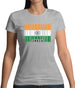 India Barcode Style Flag Womens T-Shirt