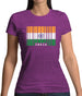 India Barcode Style Flag Womens T-Shirt