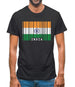 India Barcode Style Flag Mens T-Shirt