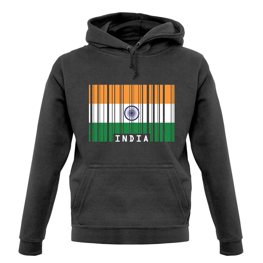 India Barcode Style Flag unisex hoodie