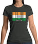 India Barcode Style Flag Womens T-Shirt