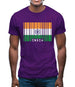 India Barcode Style Flag Mens T-Shirt