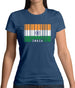 India Barcode Style Flag Womens T-Shirt