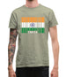 India Barcode Style Flag Mens T-Shirt