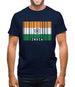 India Barcode Style Flag Mens T-Shirt