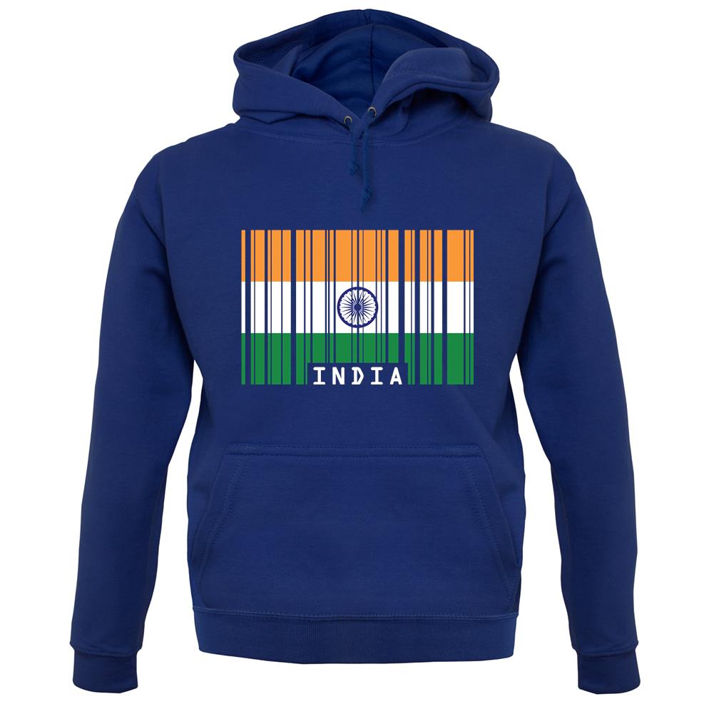 India Barcode Style Flag unisex hoodie