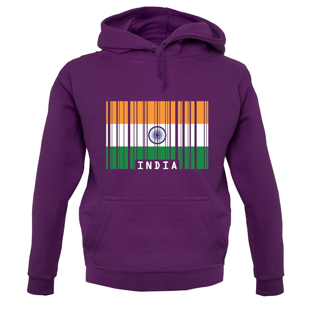 India Barcode Style Flag unisex hoodie