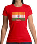 India Barcode Style Flag Womens T-Shirt