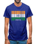 India Barcode Style Flag Mens T-Shirt