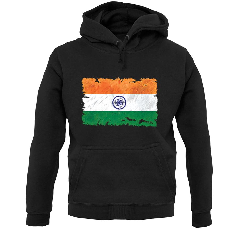 India Grunge Style Flag Unisex Hoodie