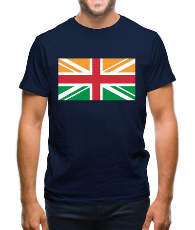 Indian Union Jack Flag Mens T-Shirt