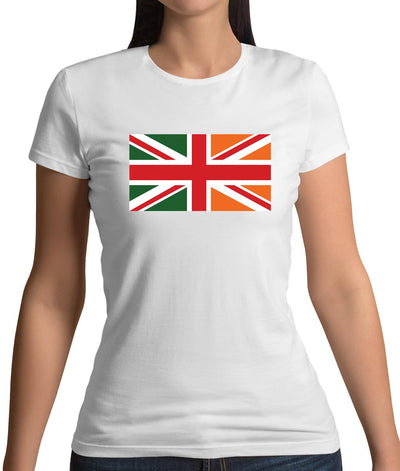 Irish Union Jack Flag Womens T-Shirt