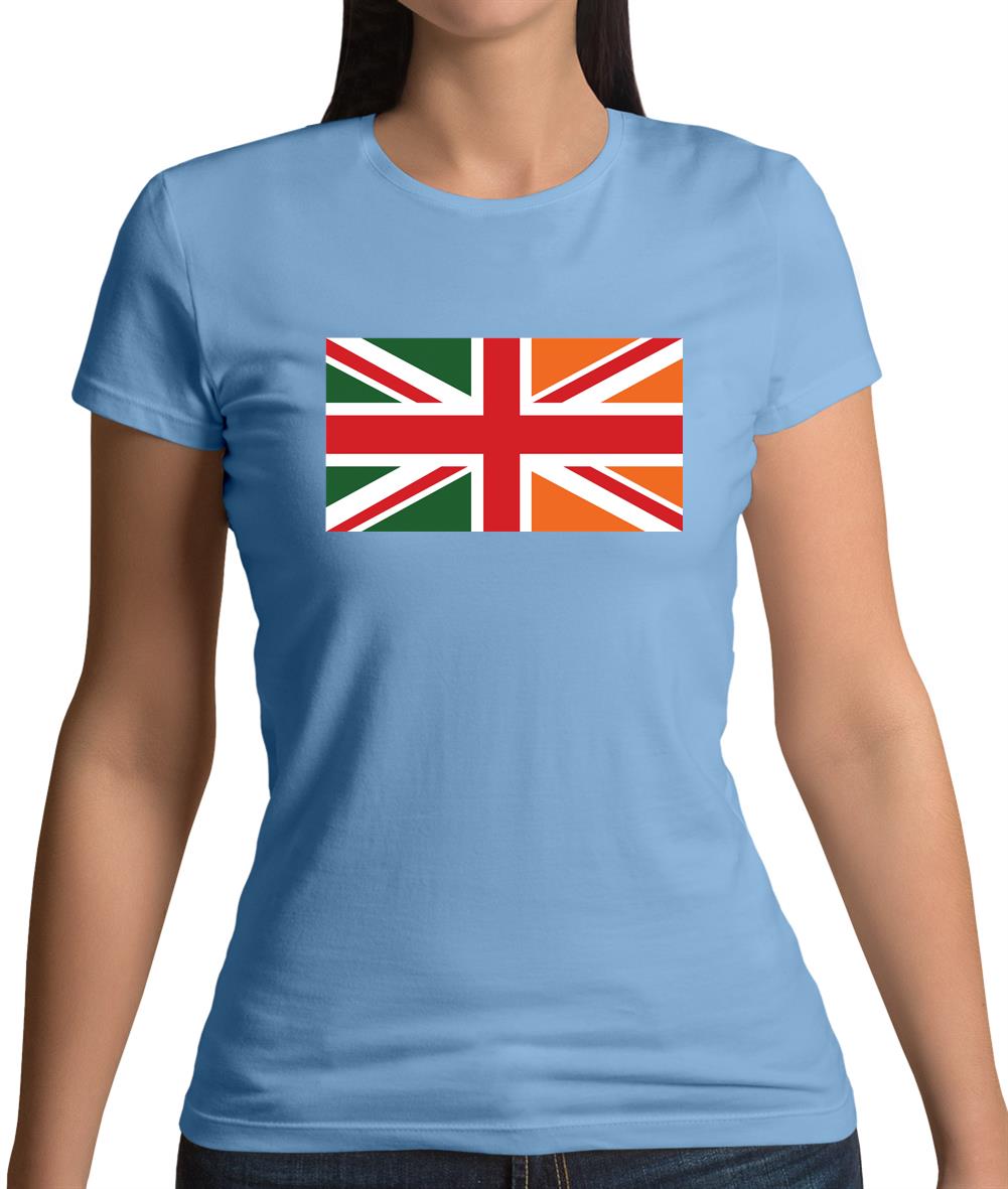 Irish Union Jack Flag Womens T-Shirt