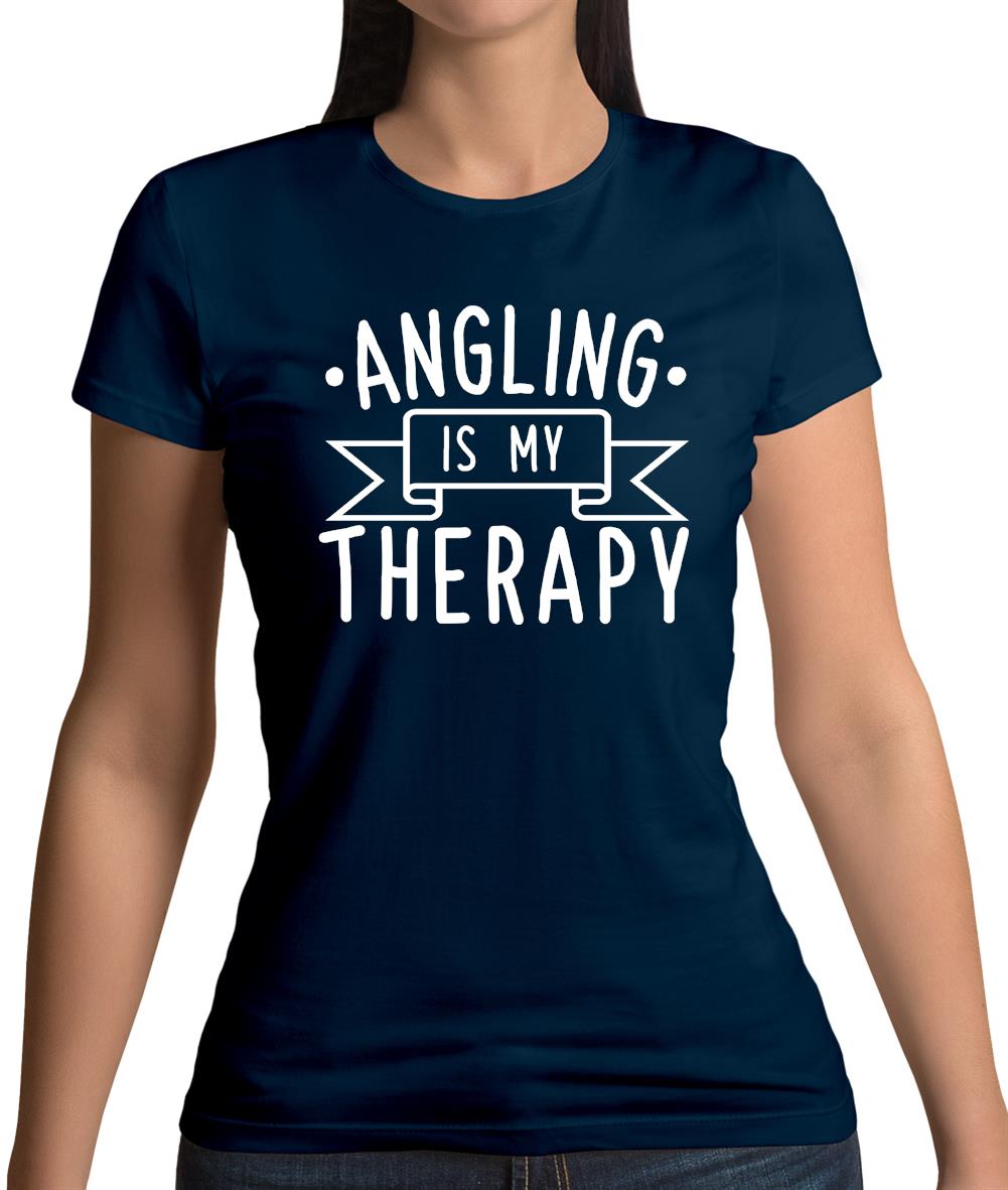 Angling Is My Therapy Womens T-Shirt