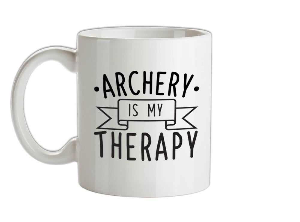 Archery Is My Therapy Ceramic Mug