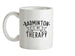 Badminton Is My Therapy Ceramic Mug