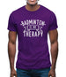 Badminton Is My Therapy Mens T-Shirt