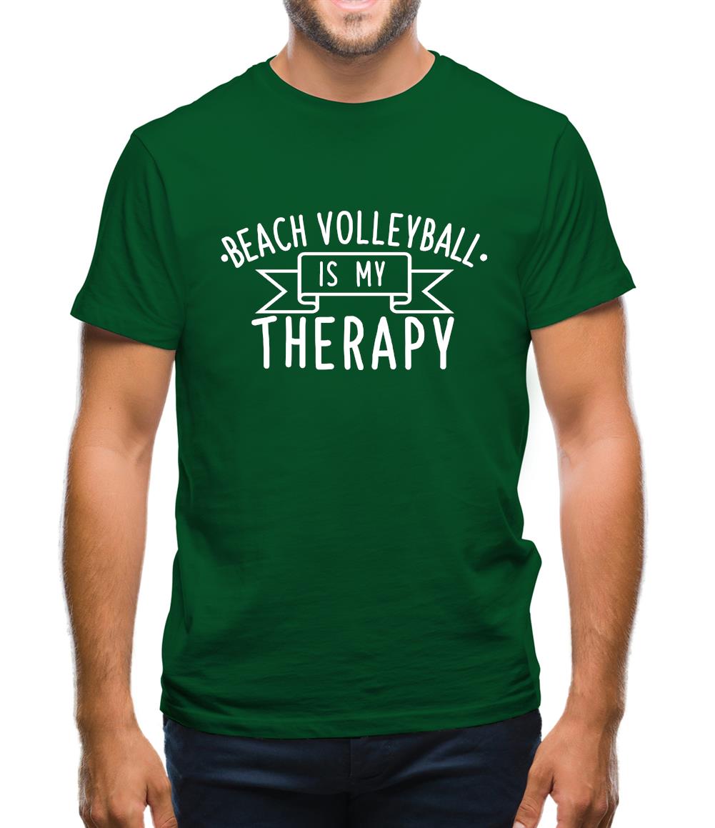 Beachvolleyball Is My Therapy Mens T-Shirt