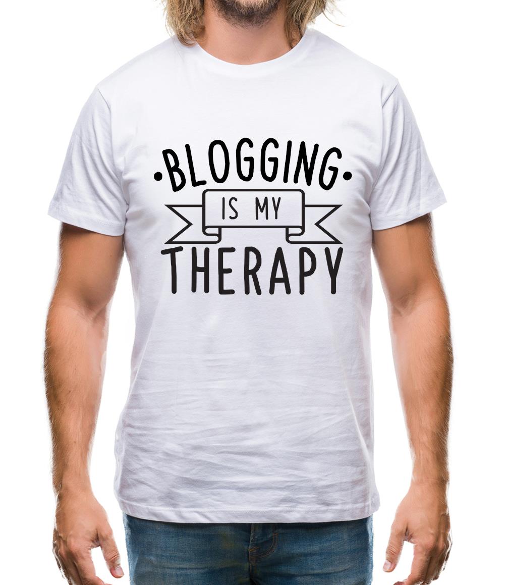 Blogging Is My Therapy Mens T-Shirt