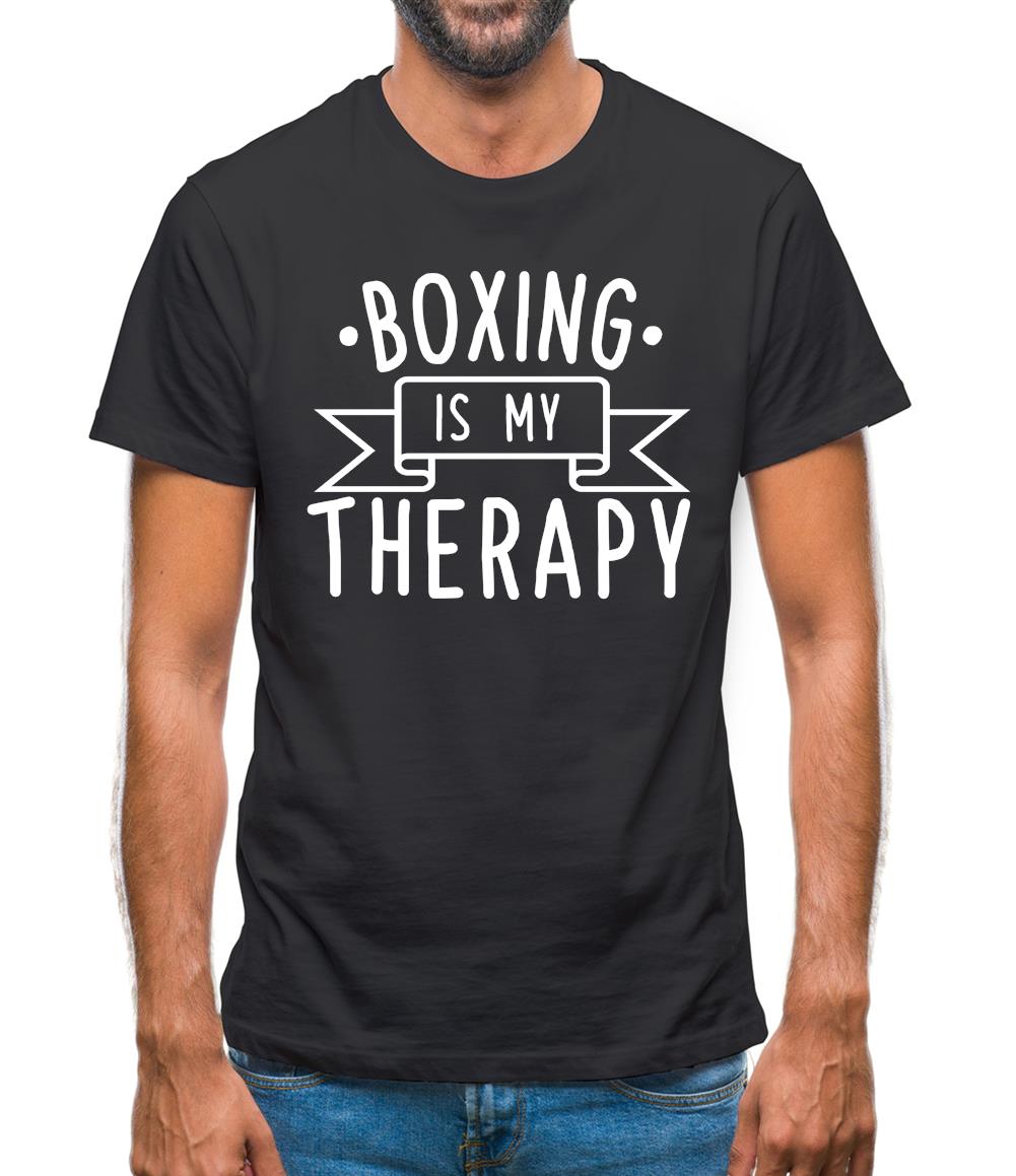 Boxing Is My Therapy Mens T-Shirt