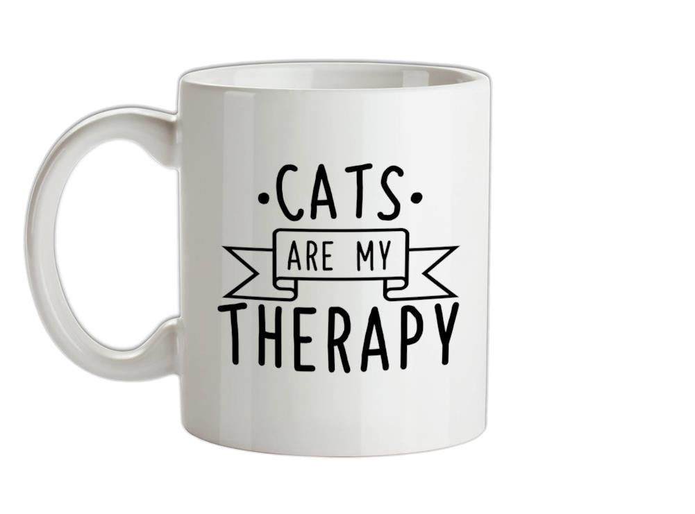Cats Is My Therapy Ceramic Mug